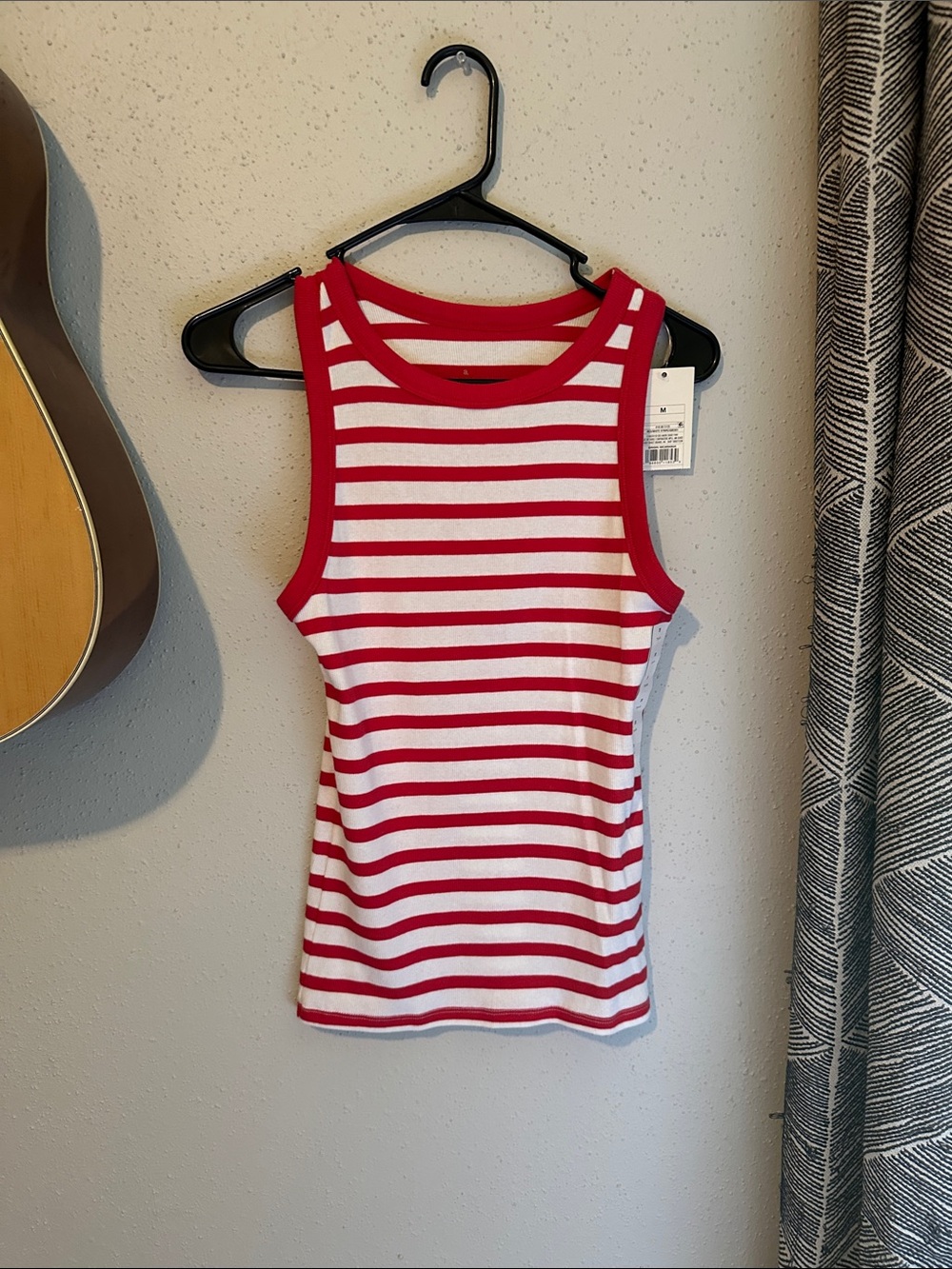 a new day Red and White Striped Tank Top